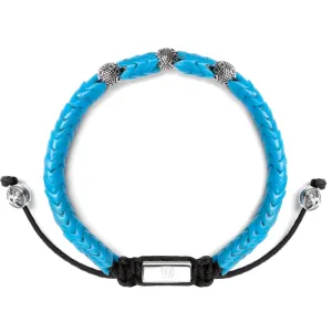 Blue Glass with Silver Tropez