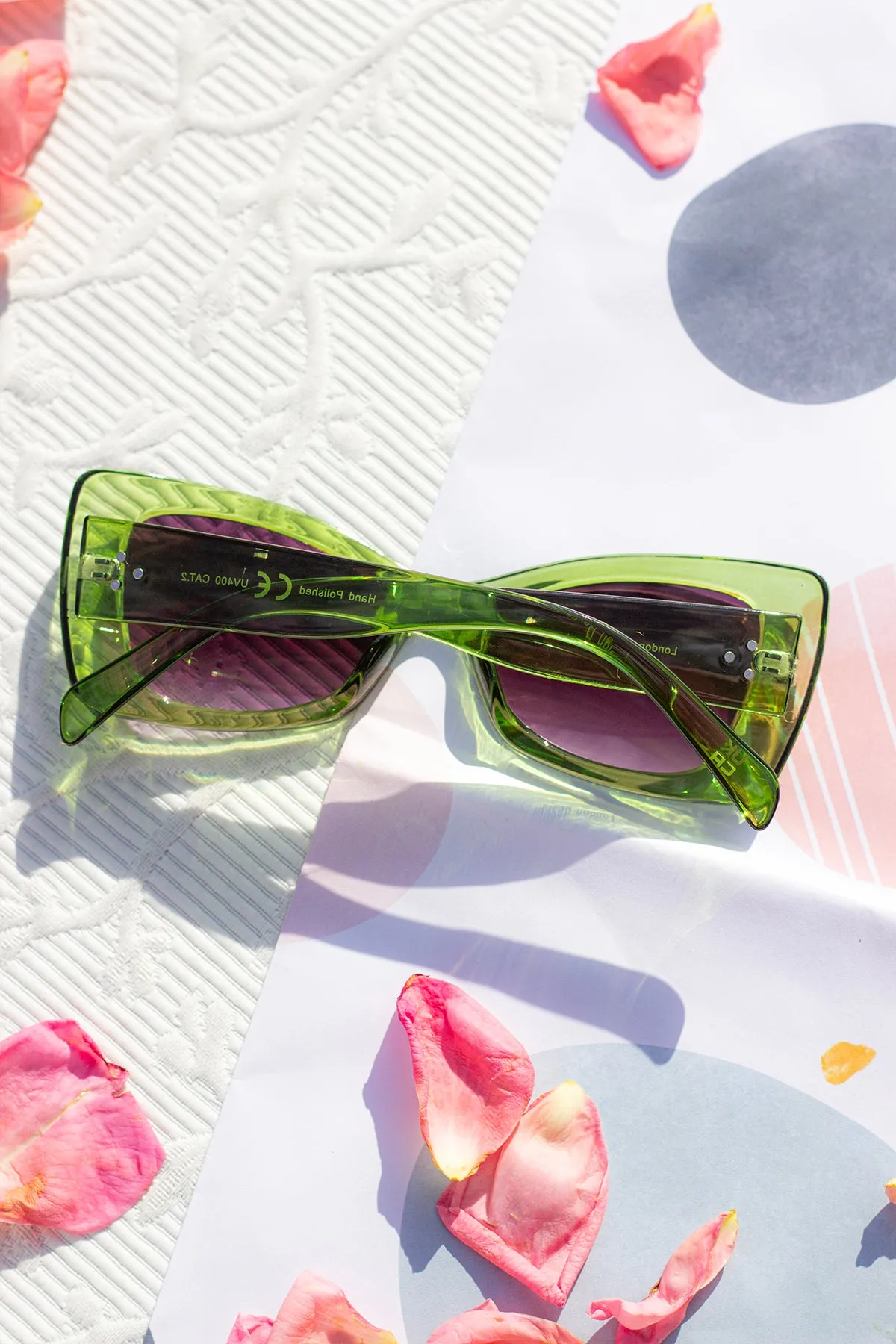 Chunky Triangle Cat Eye Sunglasses