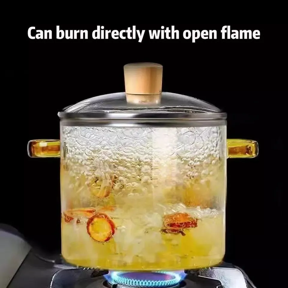 Classic Transparent Glass Stew Pot (3.2L)