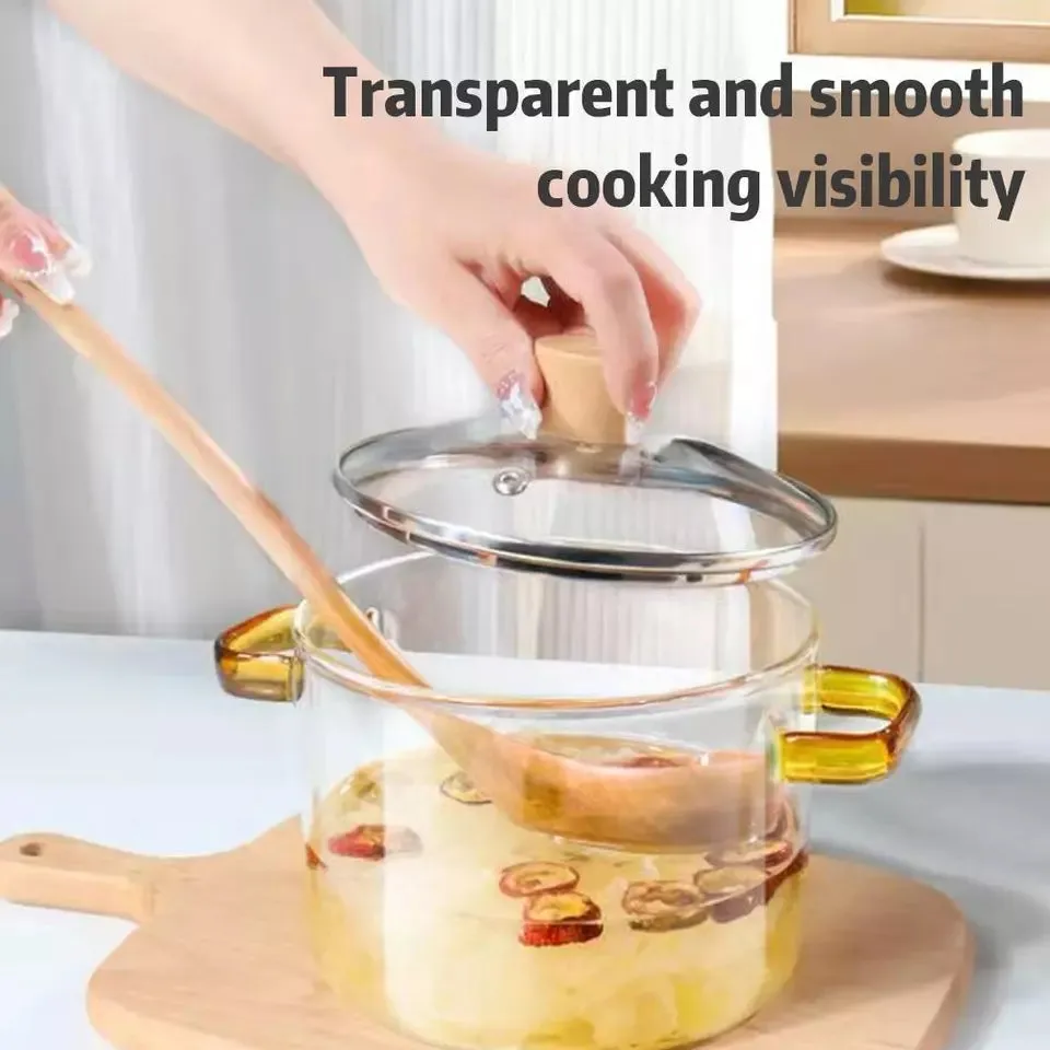 Classic Transparent Glass Stew Pot (3.2L)