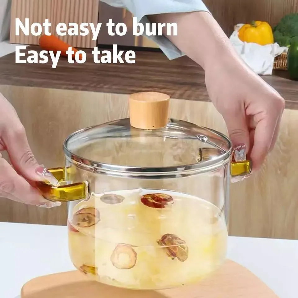 Classic Transparent Glass Stew Pot (3.2L)