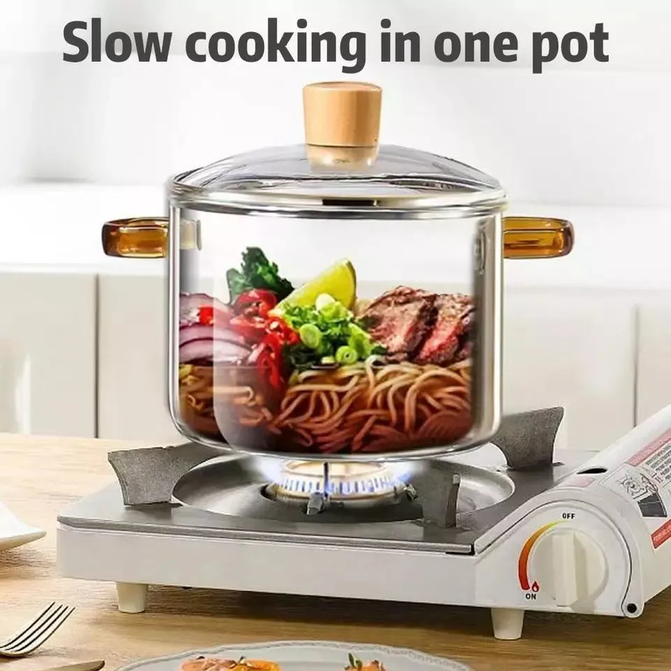 Classic Transparent Glass Stew Pot (3.2L)