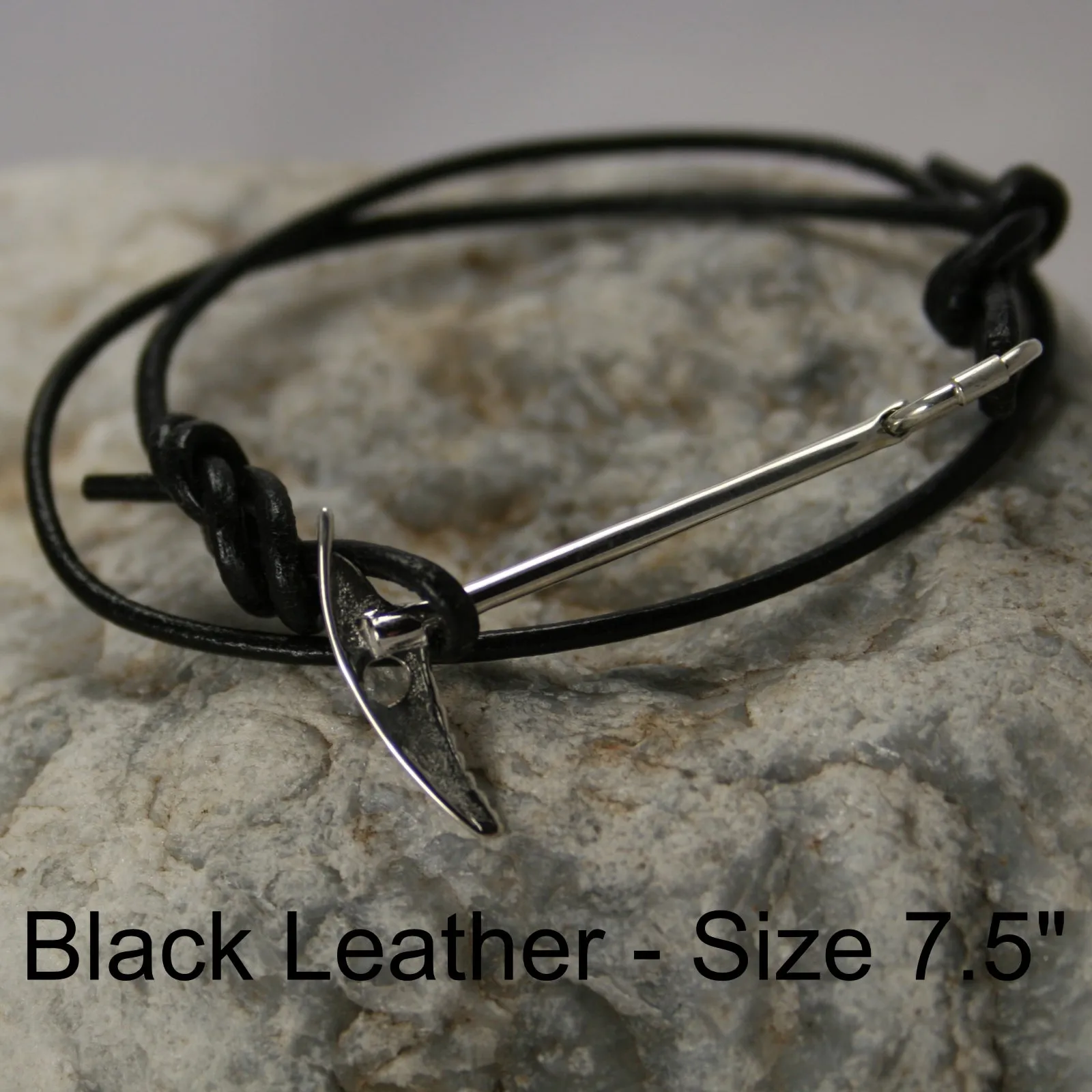 Climbers Ice Axe Bracelet - Sterling & Leather