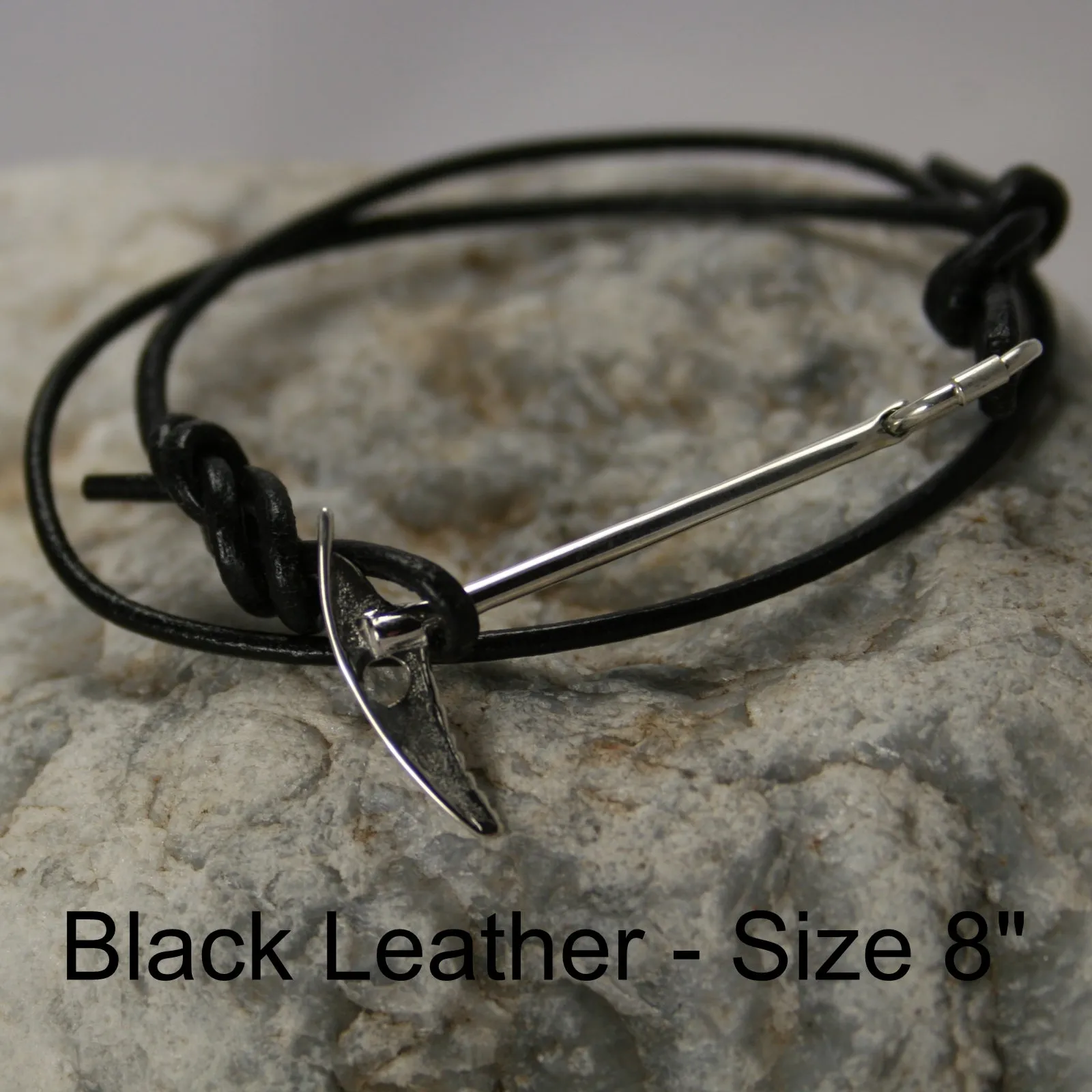 Climbers Ice Axe Bracelet - Sterling & Leather