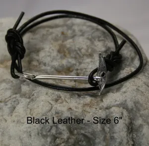 Climbers Ice Axe Bracelet - Sterling & Leather