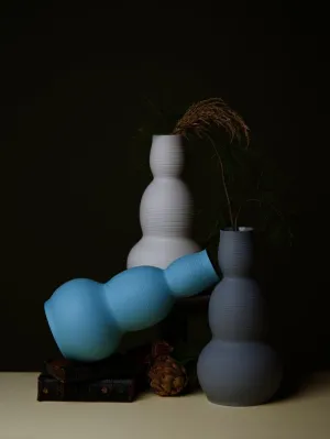 COLD MOUNTAIN GOURD VASE BISQUE