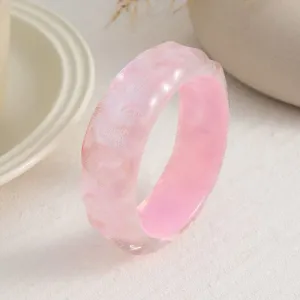 Colorful Glitter Water Ripple Resin Bangle Bracelet