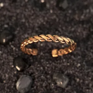 Copper Bracelet for Men and Women 99.9% Pure Copper Fashion Bangle 6.8" Adjustable Size Healthy Bracelet