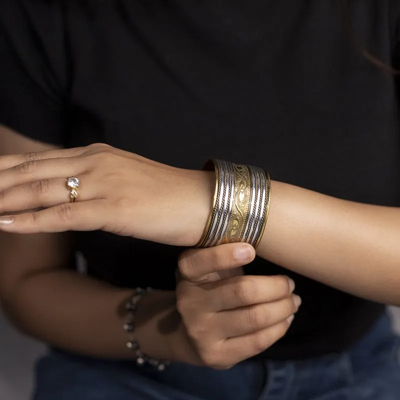 Copper Bracelet for Men and Women 99.9% Pure Copper Fashion Bangle 6.8" Adjustable Size Healthy Bracelet