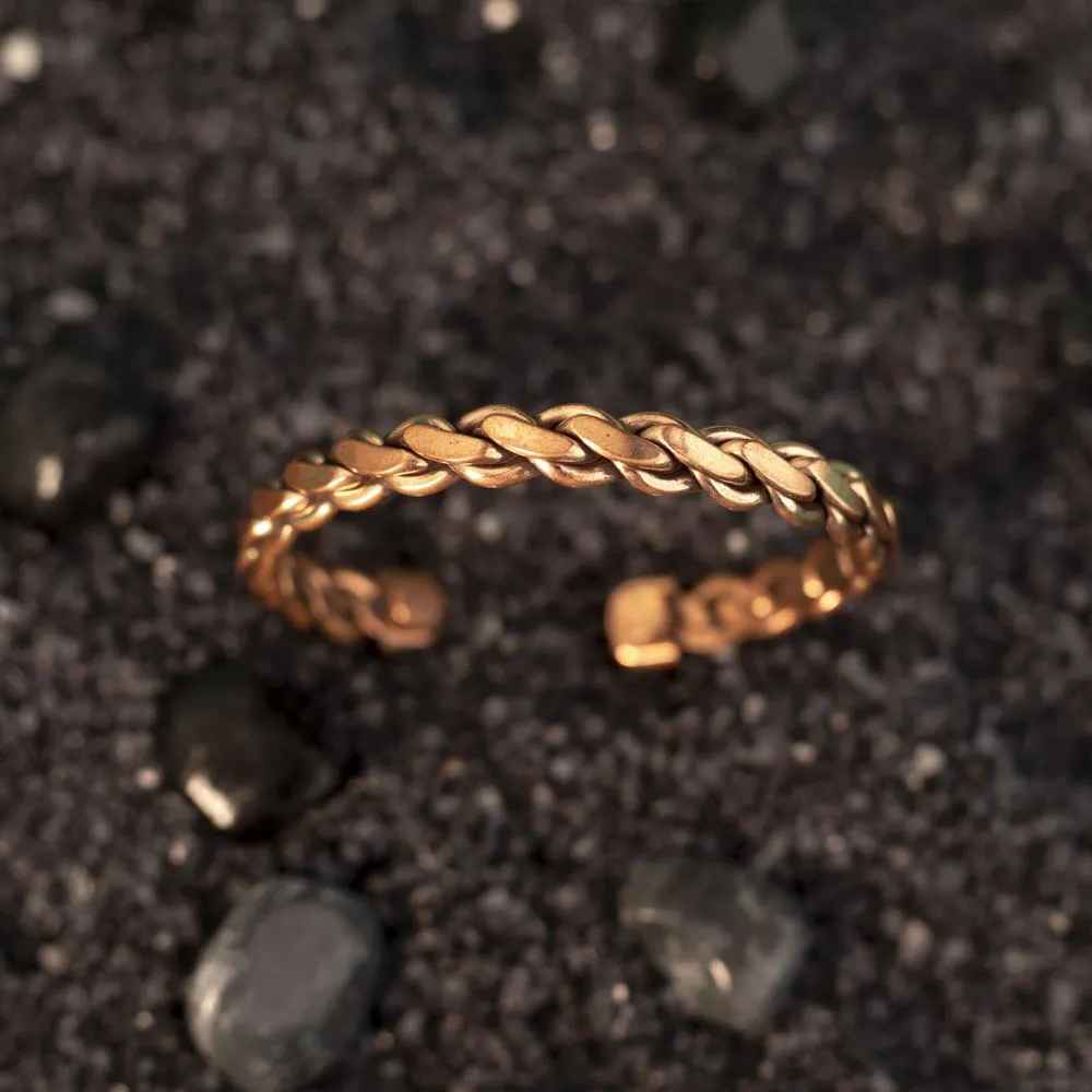 Copper Bracelet for Men and Women 99.9% Pure Copper Fashion Bangle 6.8" Adjustable Size Healthy Bracelet