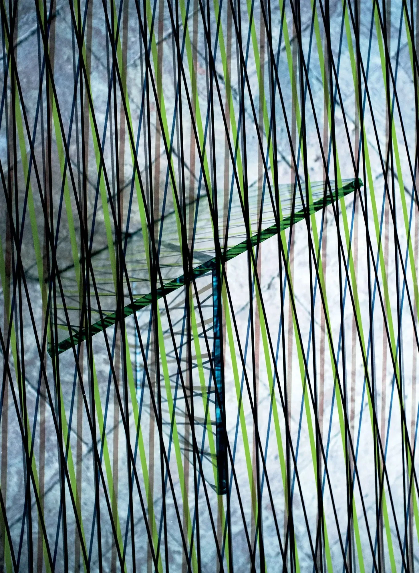 Crossing Glass Table