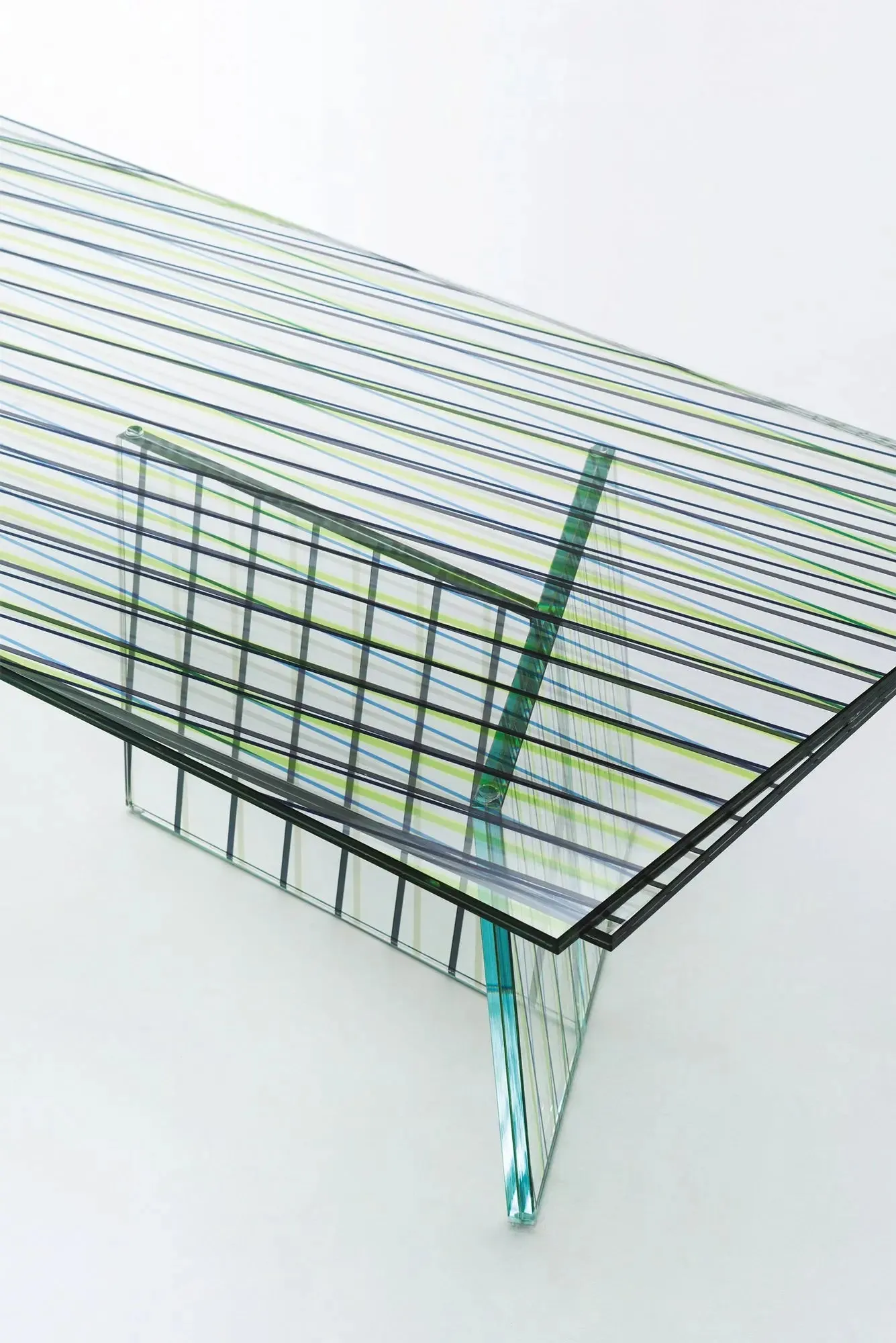 Crossing Glass Table