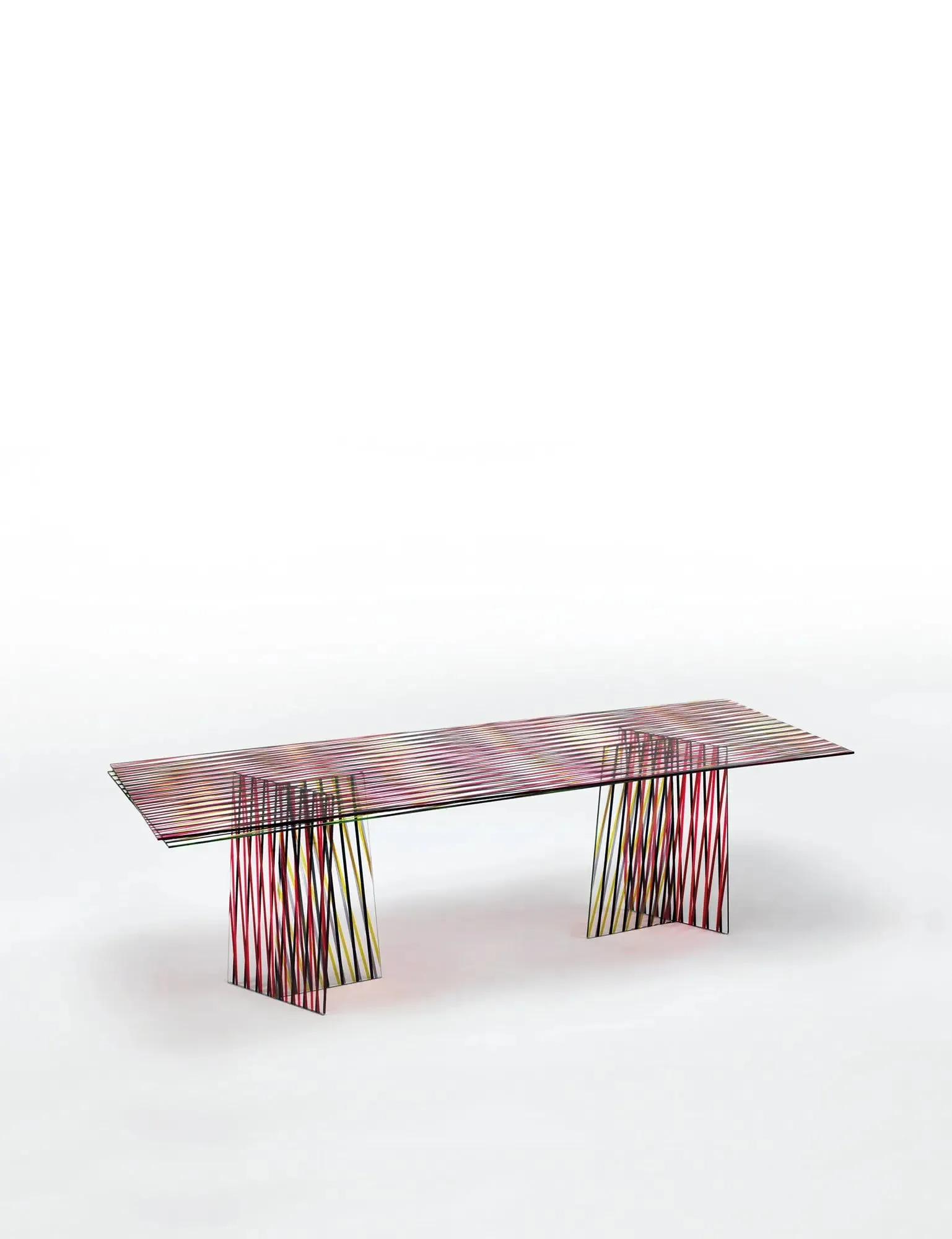 Crossing Glass Table