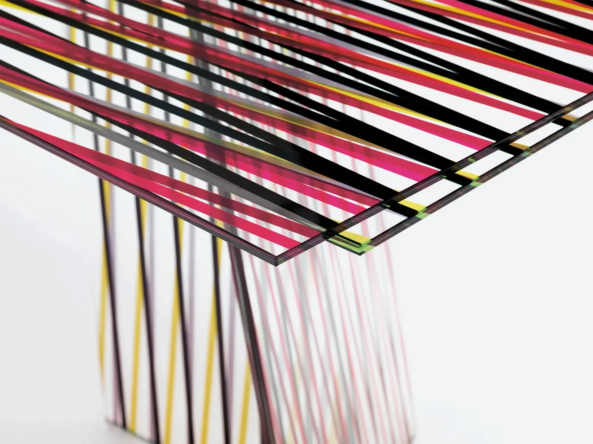 Crossing Glass Table