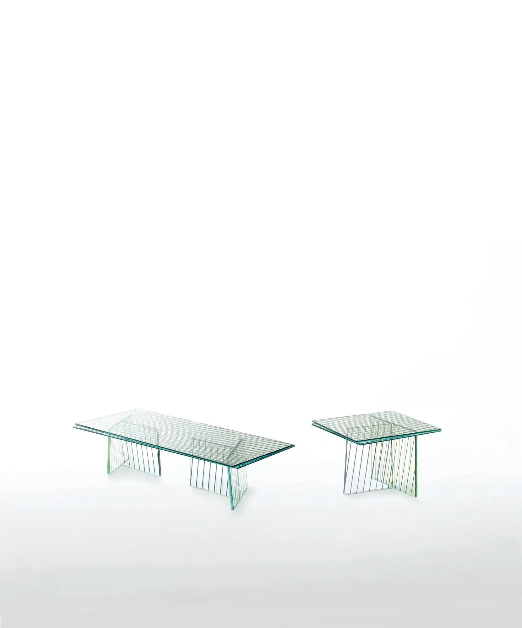 Crossing Glass Table