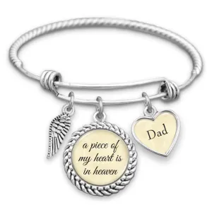 Customizable Piece Of My Heart Wing Charm Bracelet