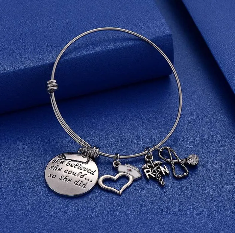 Cute Nurse Charms Bracelet