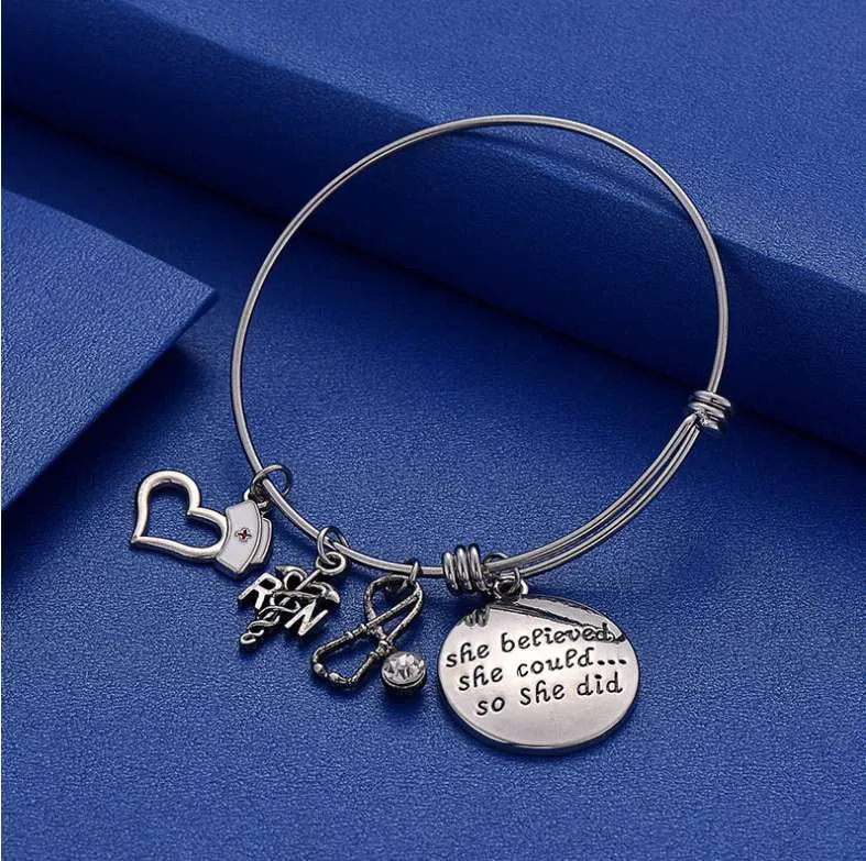 Cute Nurse Charms Bracelet