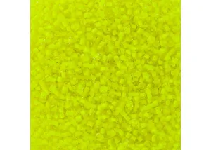 CZECH SEED BEAD APX 22G VIAL 10/0 CRYSTAL C/L NEON YELLOW