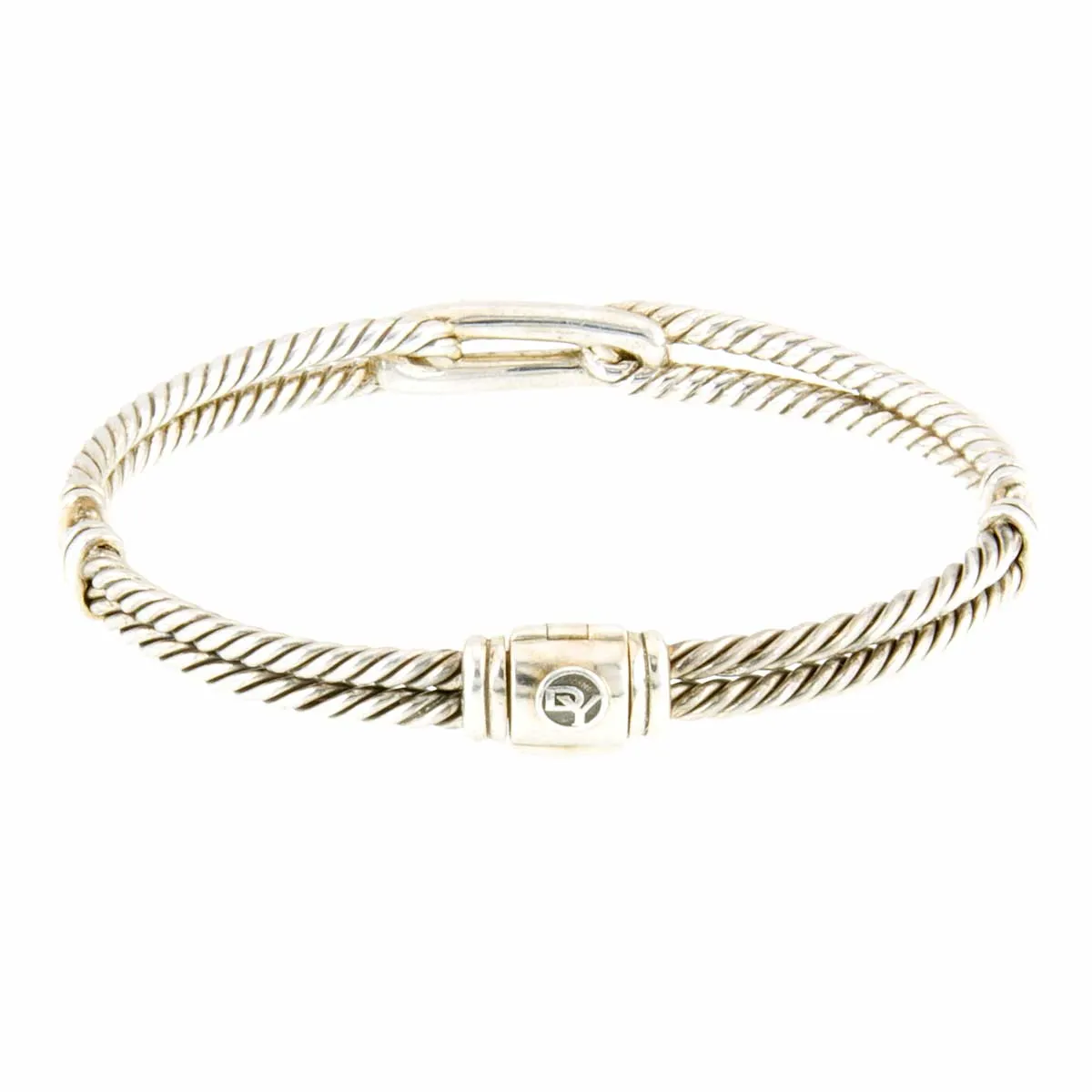 David Yurman Petite Pavé Labyrinth Mini Loop Bracelet with Pink Sapphires
