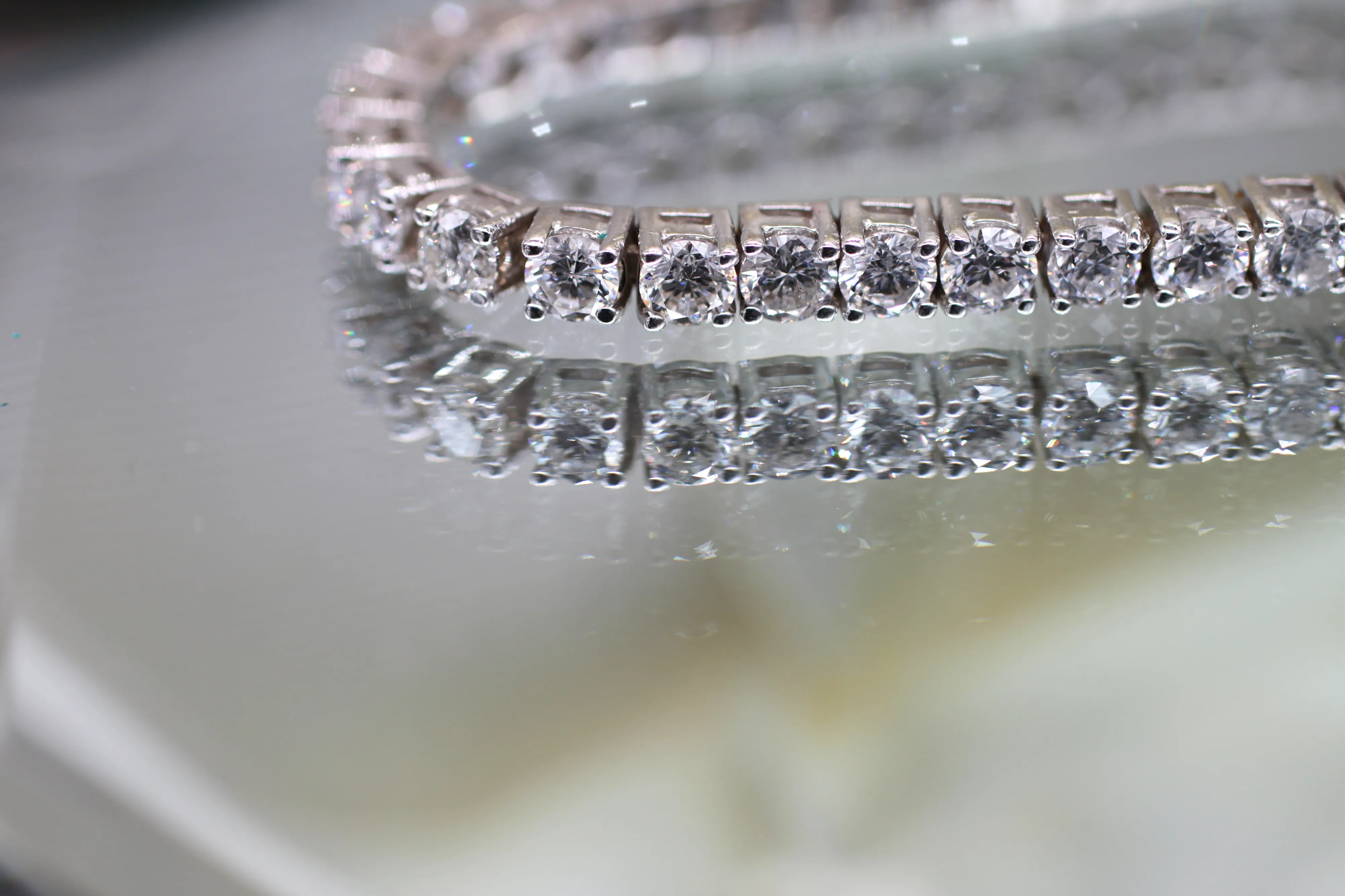 Diamond Line Tennis Bracelet (Natural AAAA Diamonds 6.40 ct)
