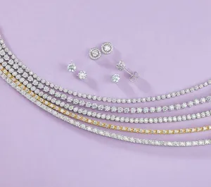 Diamond Line Tennis Bracelet (Natural AAAA Diamonds 6.40 ct)