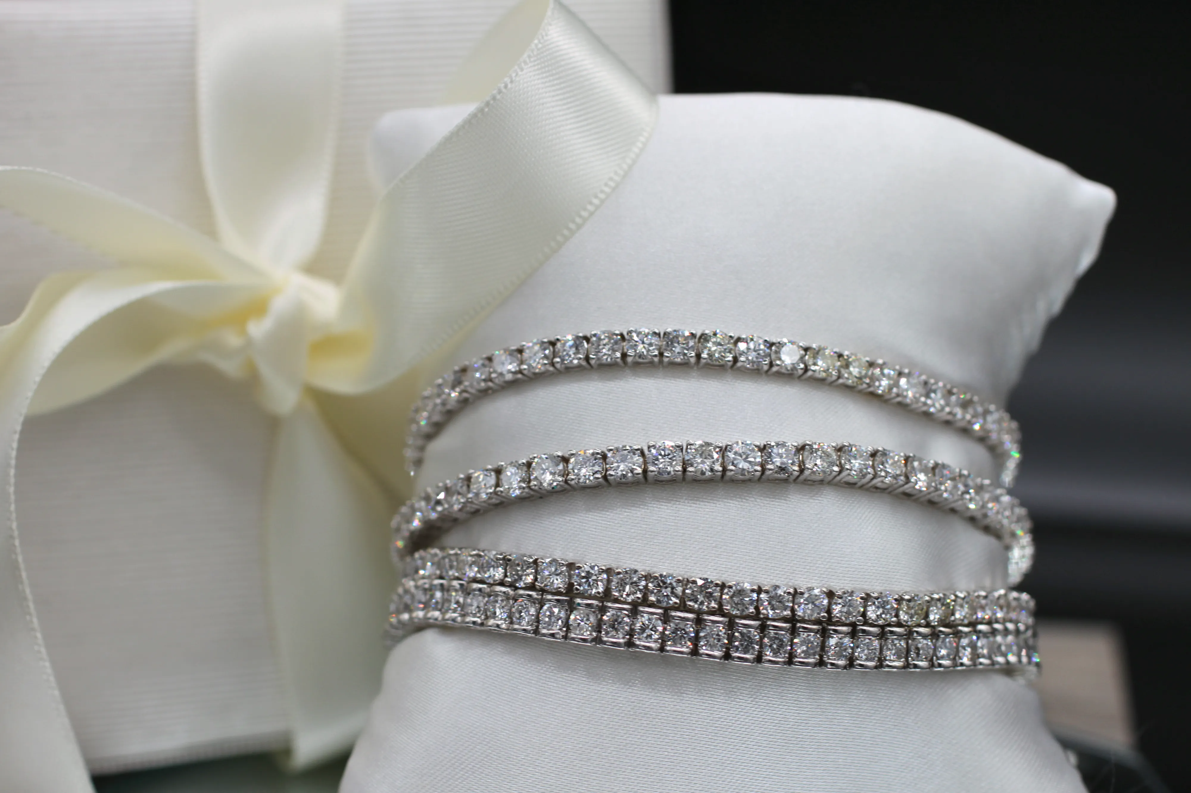 Diamond Line Tennis Bracelet (Natural AAAA Diamonds 6.40 ct)