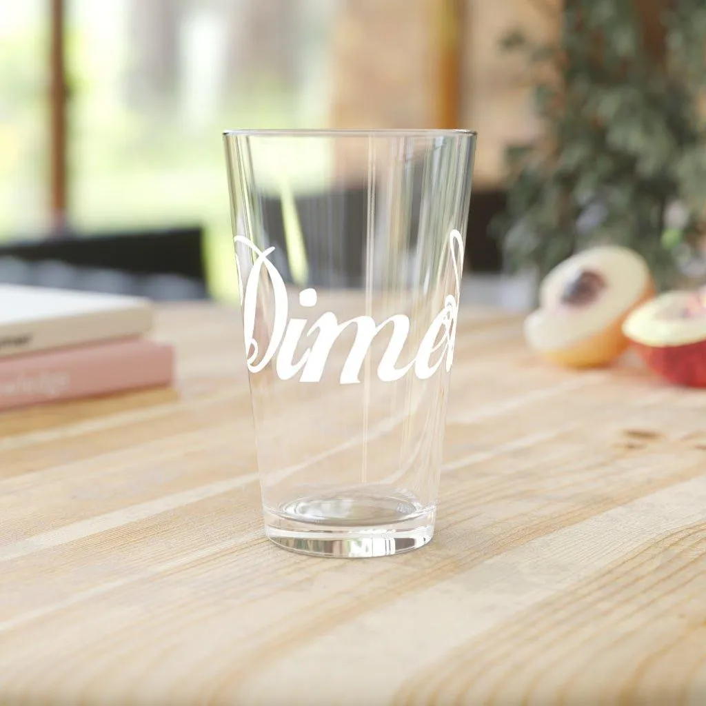 Dimelo Pint Glass, 16oz