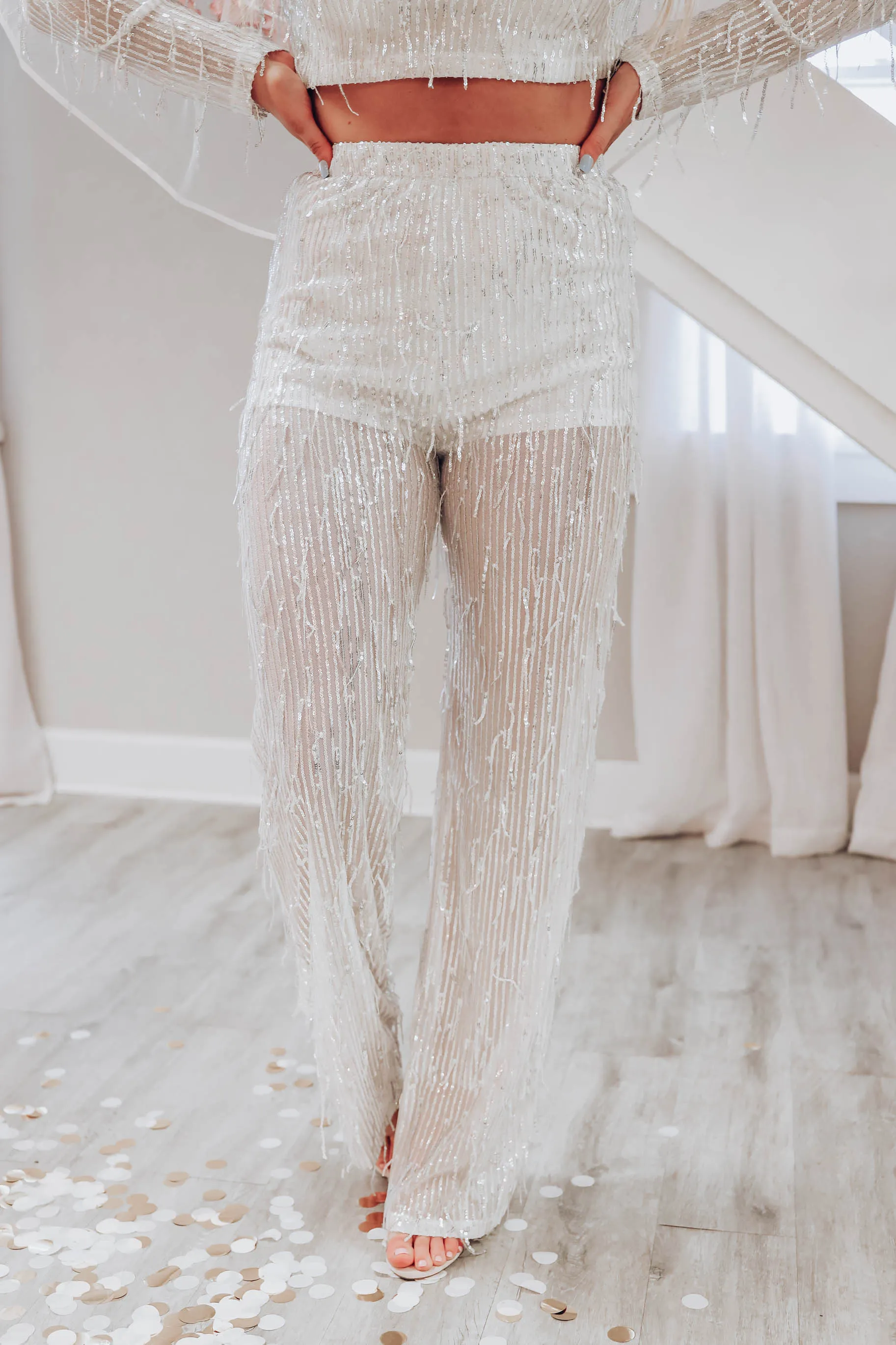 Dripping In Gold Set - White