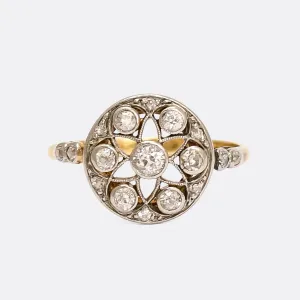 Edwardian Diamond Star Cluster Ring
