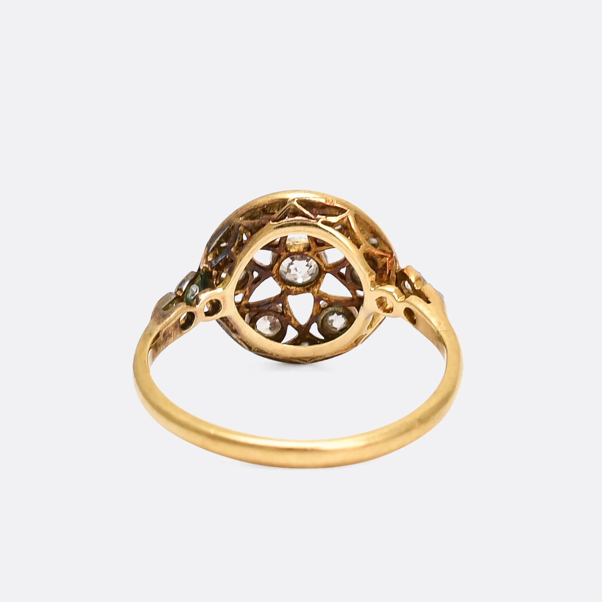 Edwardian Diamond Star Cluster Ring