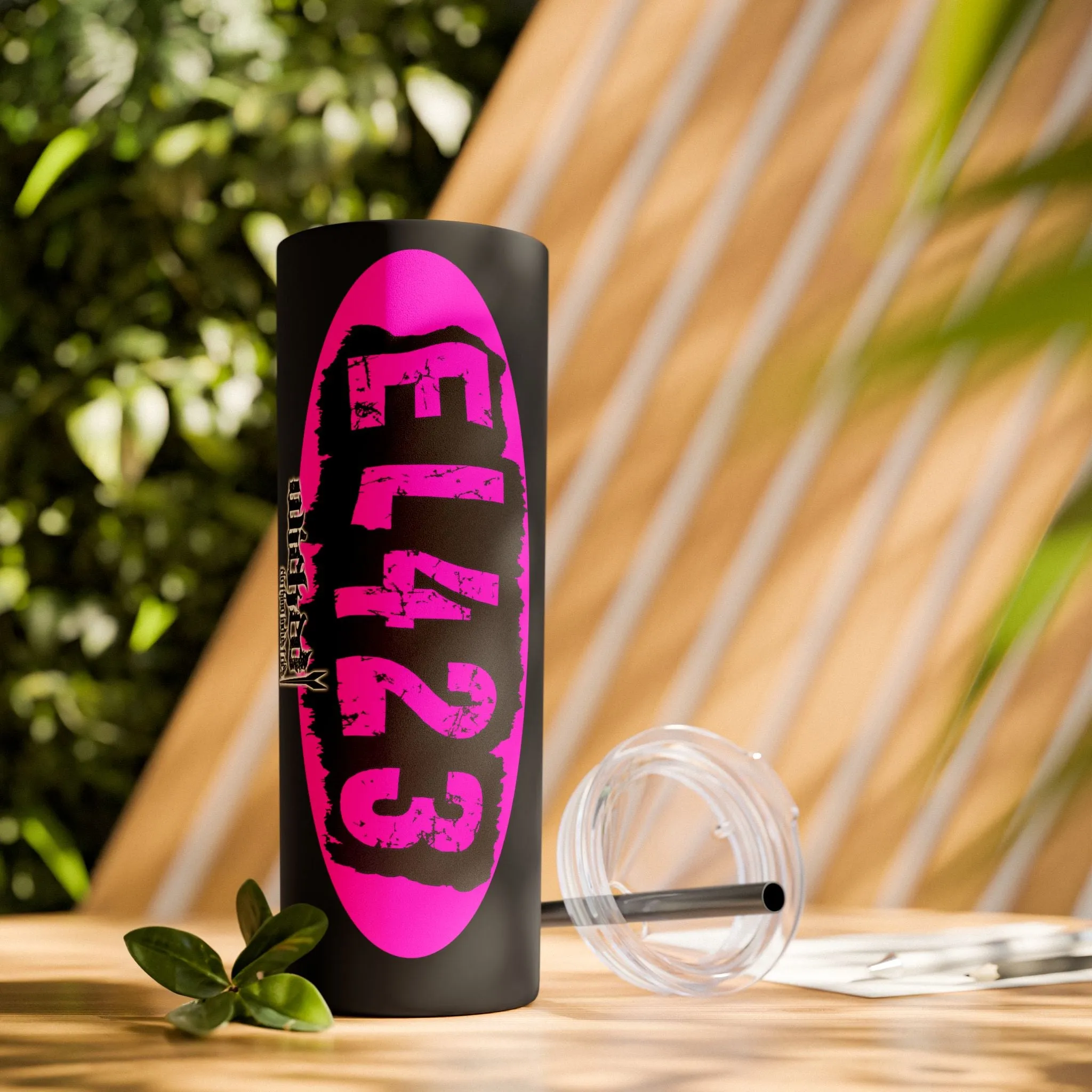 EL423 Alternative Hot Pink 2 / Skinny Tumbler with Straw, 20oz
