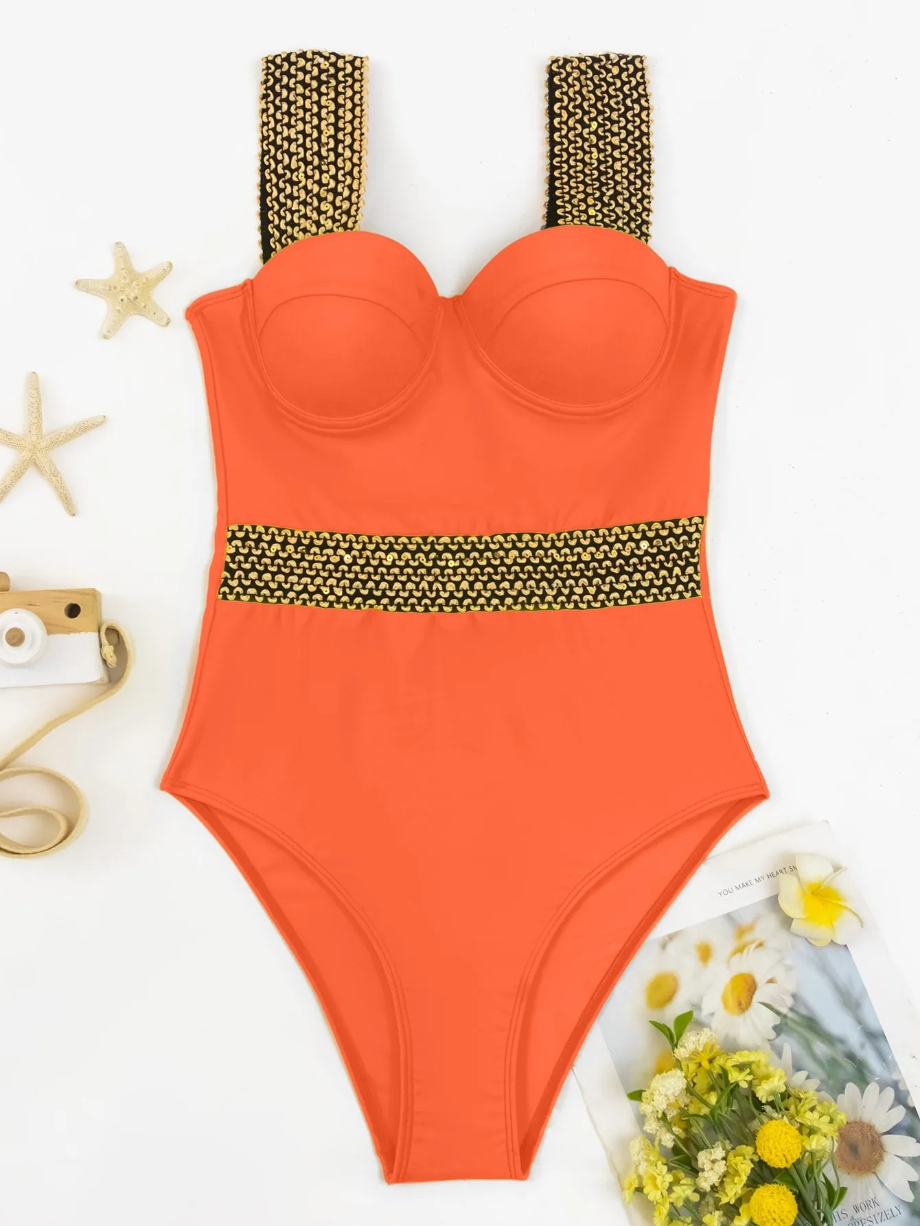 Emma Stone Retro One Piece Swimsuit