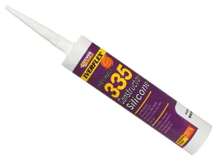 Everbuild 335 Construction Silicone Transparent 295Ml