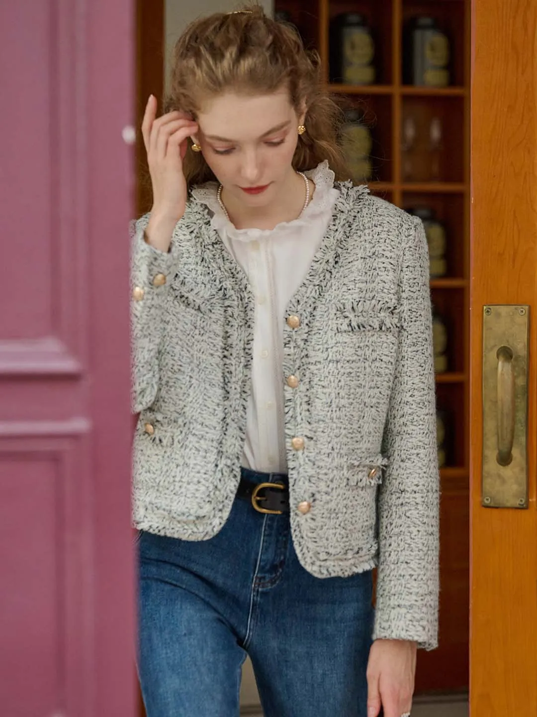 【Final Sale】Isabella Elegant V-neck Jacket