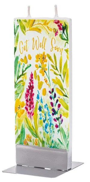 Get Well Soon Floral Hand Painted Flaytz Candle