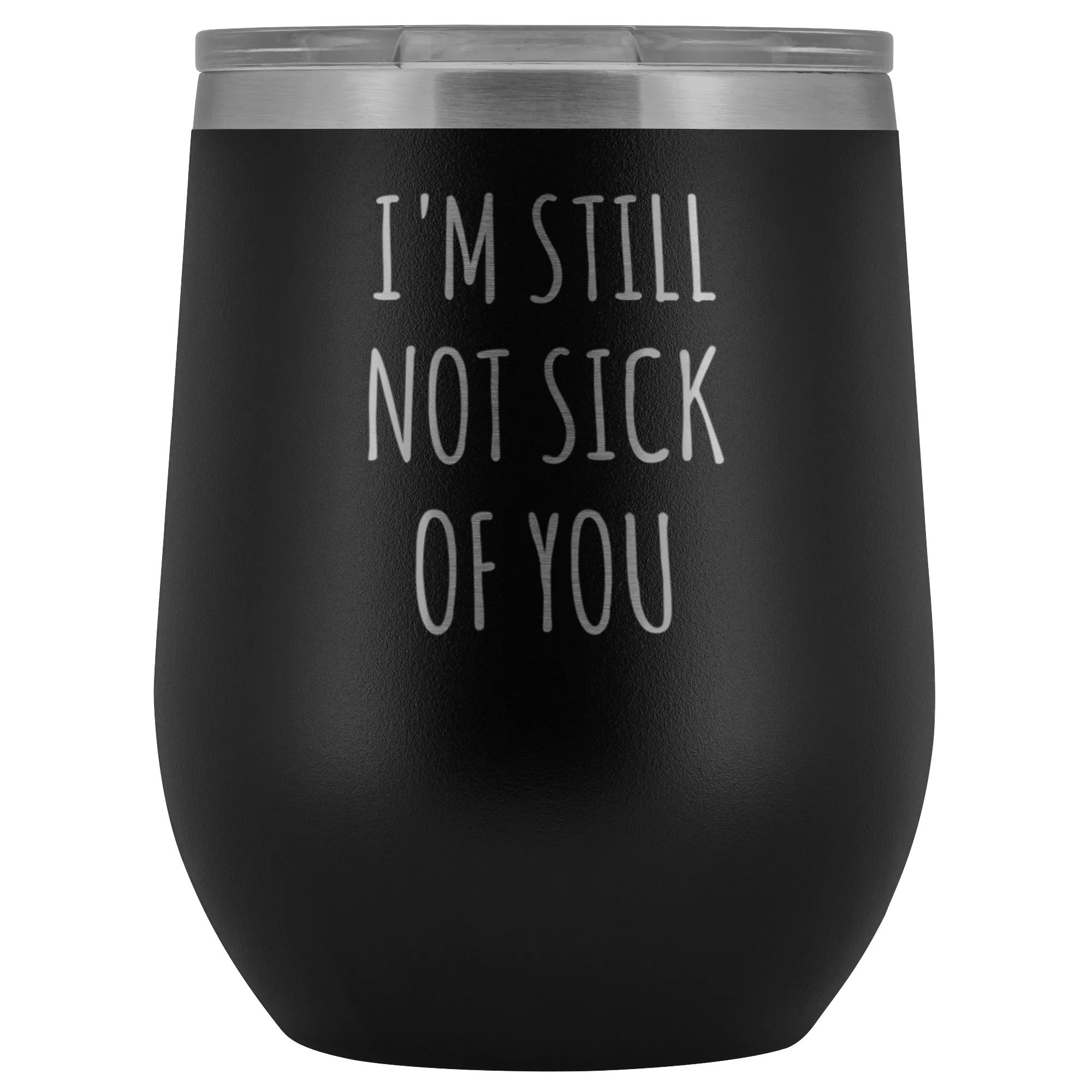 Girlfriend Valentine's Day Gift Wife Anniversary Gifts Cute Stemless Stainless Steel Insulated Wine Tumbler Hot Cold BPA Free 12oz Travel Cup