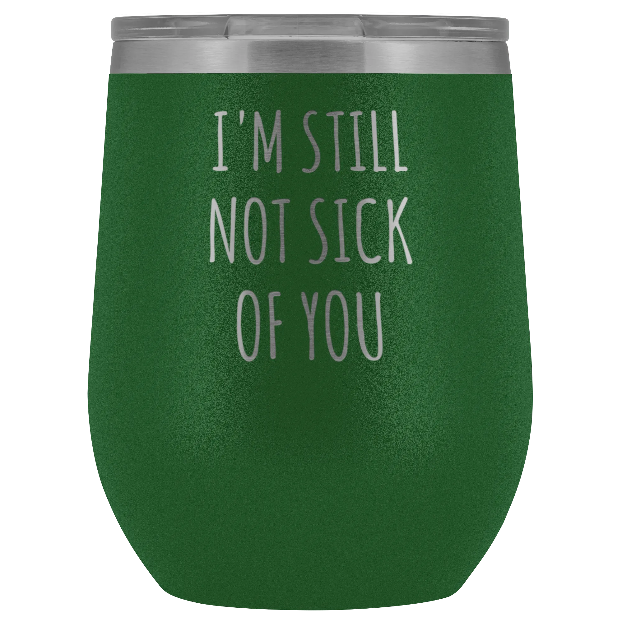 Girlfriend Valentine's Day Gift Wife Anniversary Gifts Cute Stemless Stainless Steel Insulated Wine Tumbler Hot Cold BPA Free 12oz Travel Cup