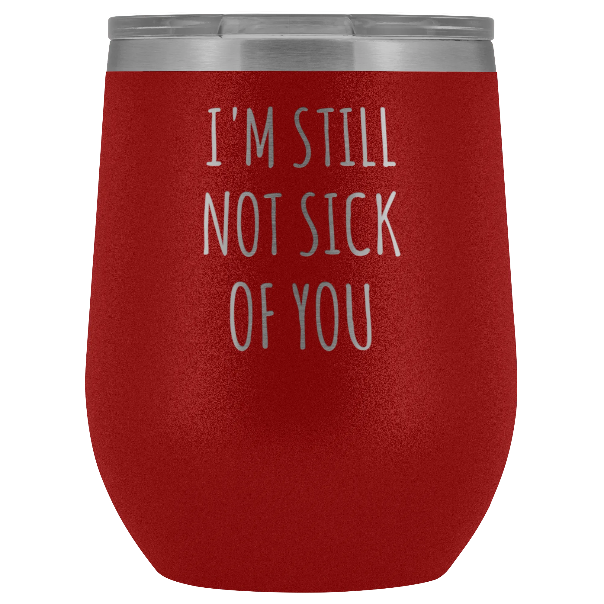 Girlfriend Valentine's Day Gift Wife Anniversary Gifts Cute Stemless Stainless Steel Insulated Wine Tumbler Hot Cold BPA Free 12oz Travel Cup