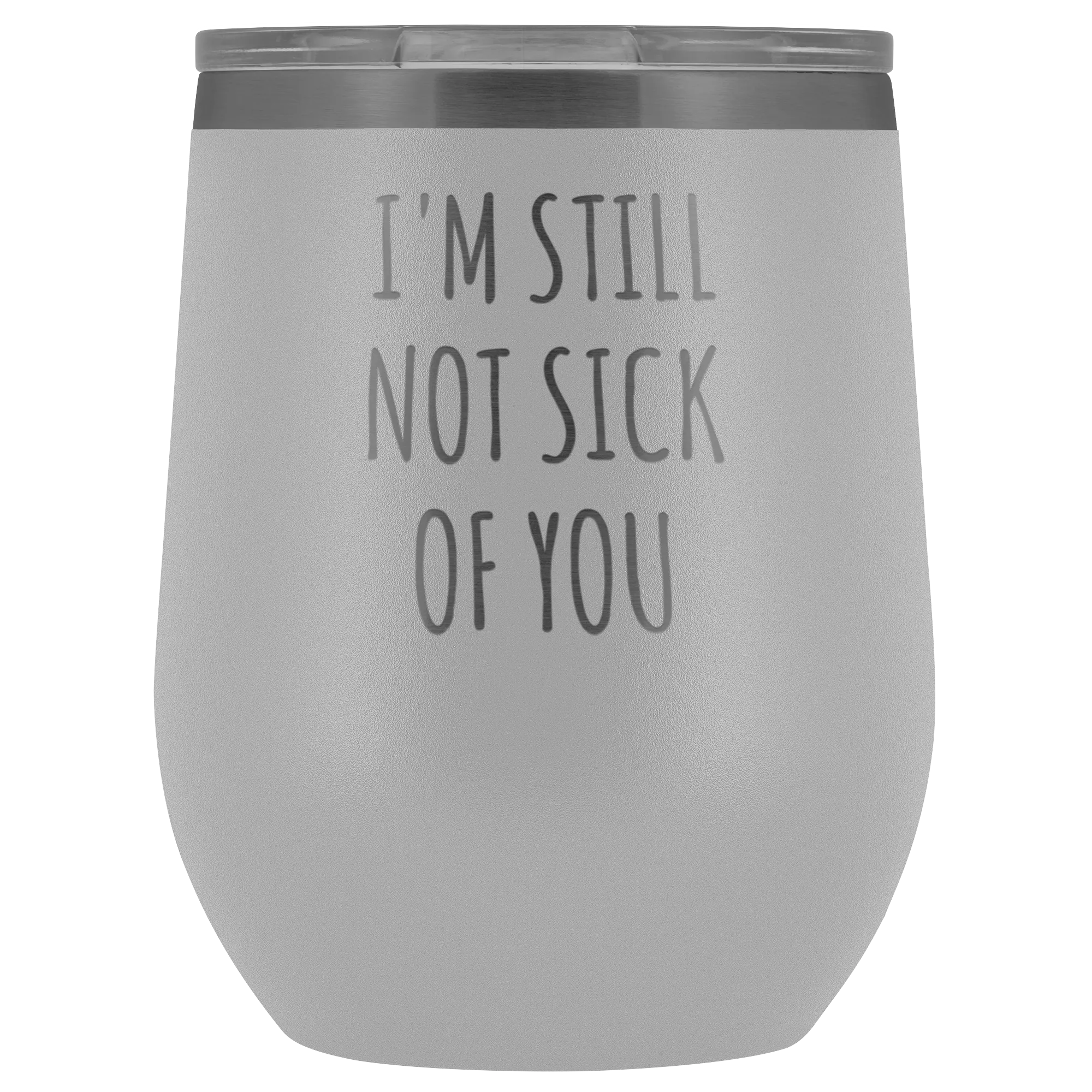 Girlfriend Valentine's Day Gift Wife Anniversary Gifts Cute Stemless Stainless Steel Insulated Wine Tumbler Hot Cold BPA Free 12oz Travel Cup