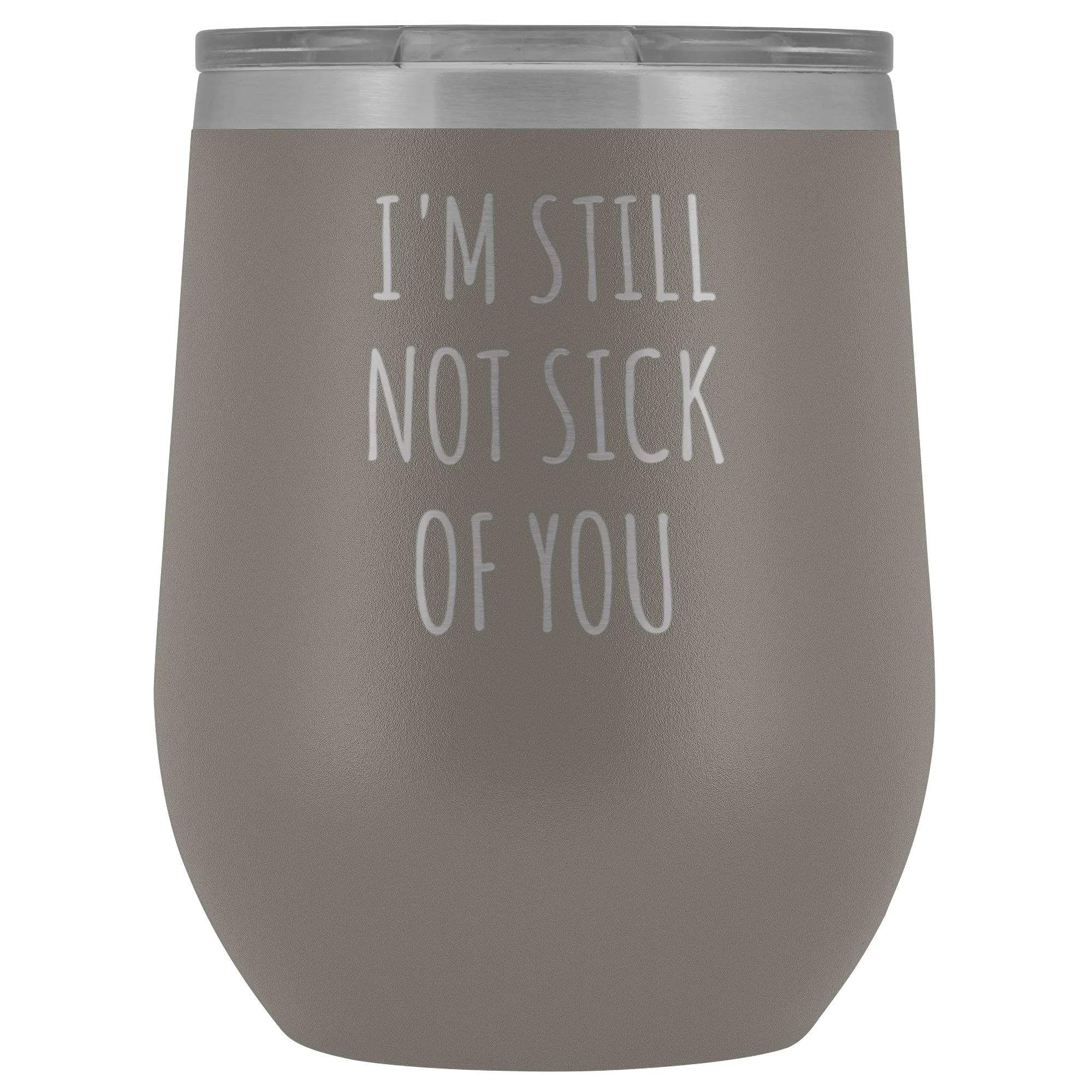 Girlfriend Valentine's Day Gift Wife Anniversary Gifts Cute Stemless Stainless Steel Insulated Wine Tumbler Hot Cold BPA Free 12oz Travel Cup