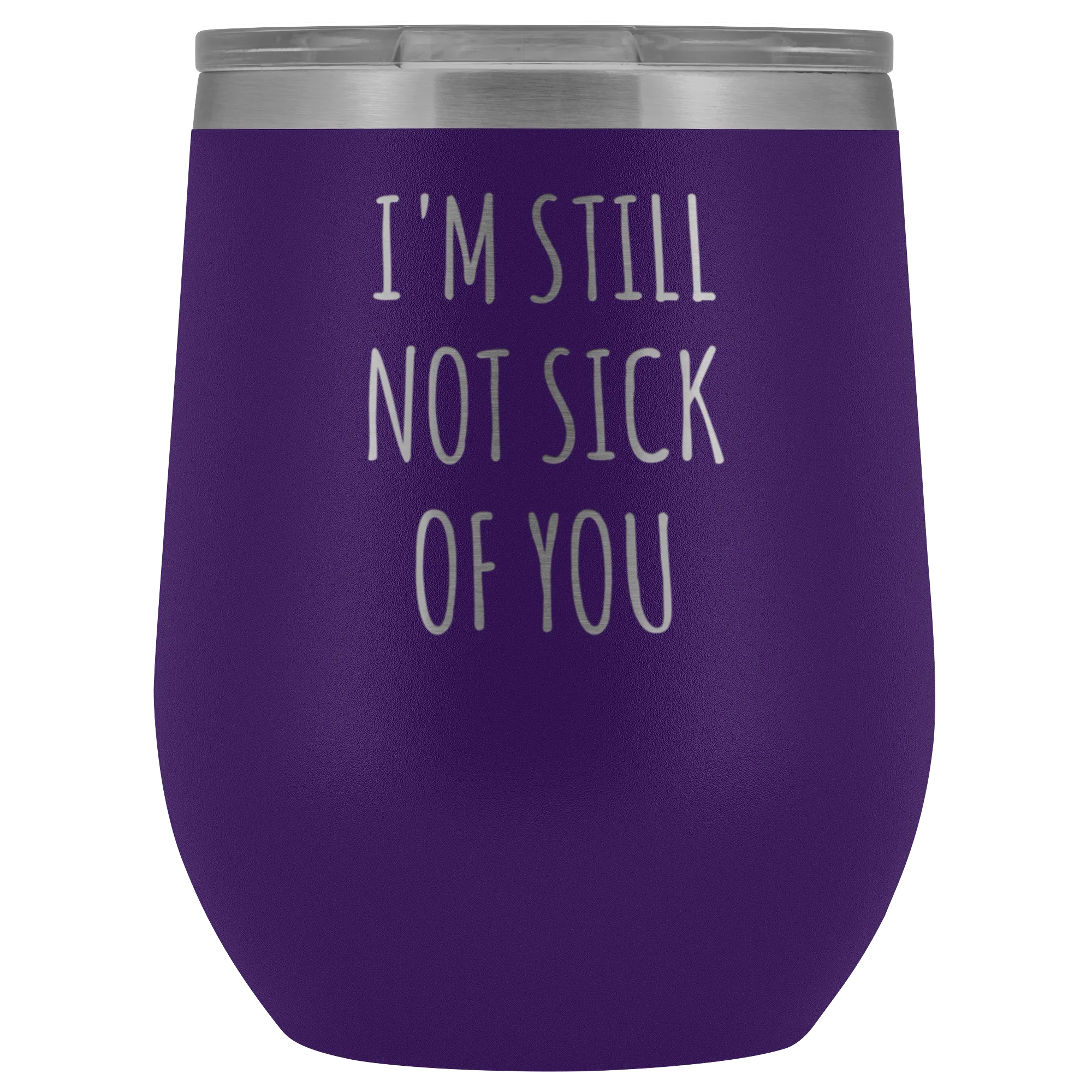 Girlfriend Valentine's Day Gift Wife Anniversary Gifts Cute Stemless Stainless Steel Insulated Wine Tumbler Hot Cold BPA Free 12oz Travel Cup