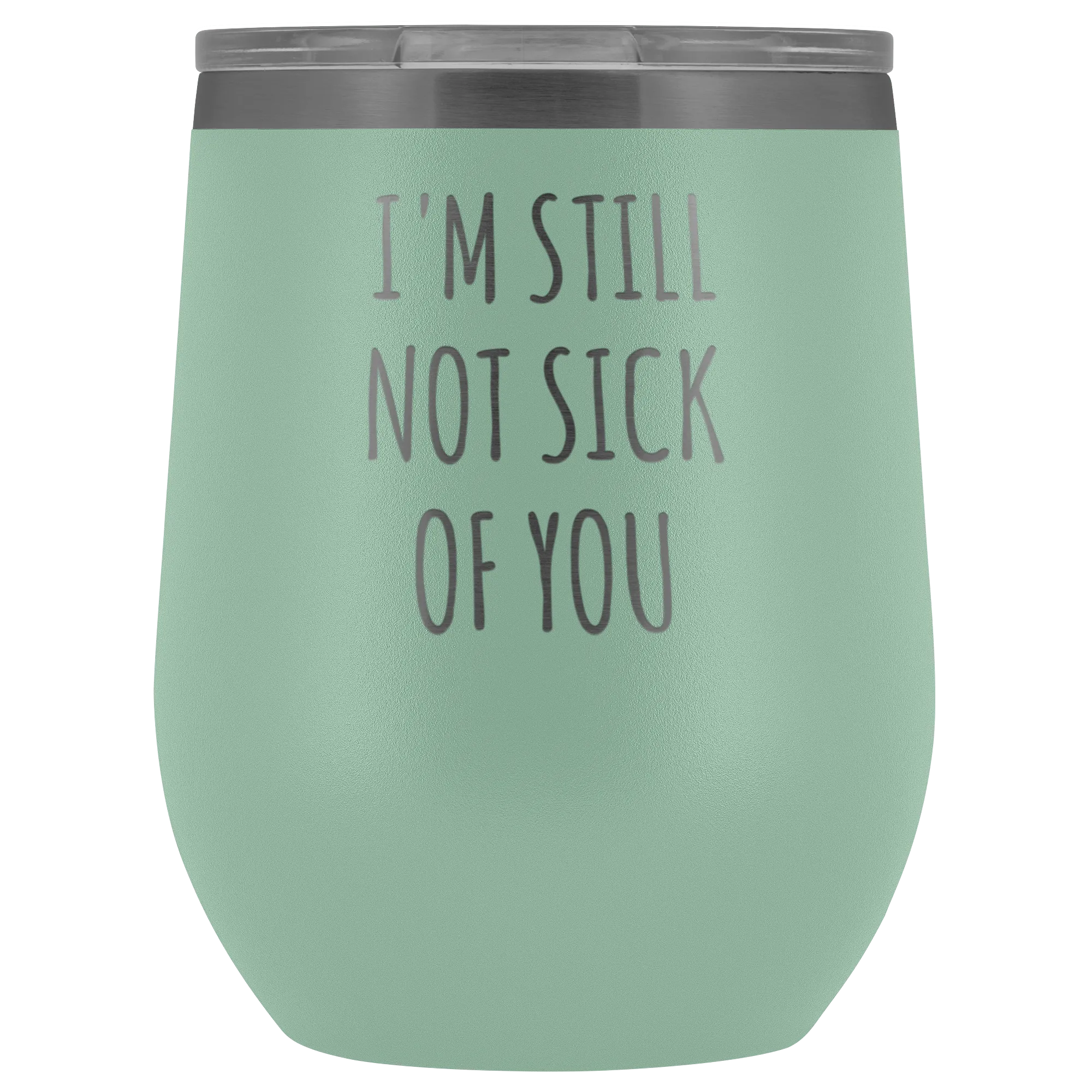 Girlfriend Valentine's Day Gift Wife Anniversary Gifts Cute Stemless Stainless Steel Insulated Wine Tumbler Hot Cold BPA Free 12oz Travel Cup