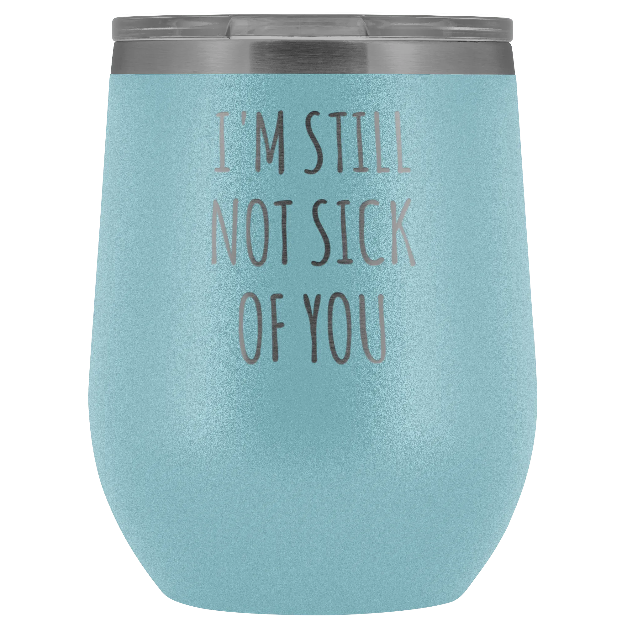 Girlfriend Valentine's Day Gift Wife Anniversary Gifts Cute Stemless Stainless Steel Insulated Wine Tumbler Hot Cold BPA Free 12oz Travel Cup