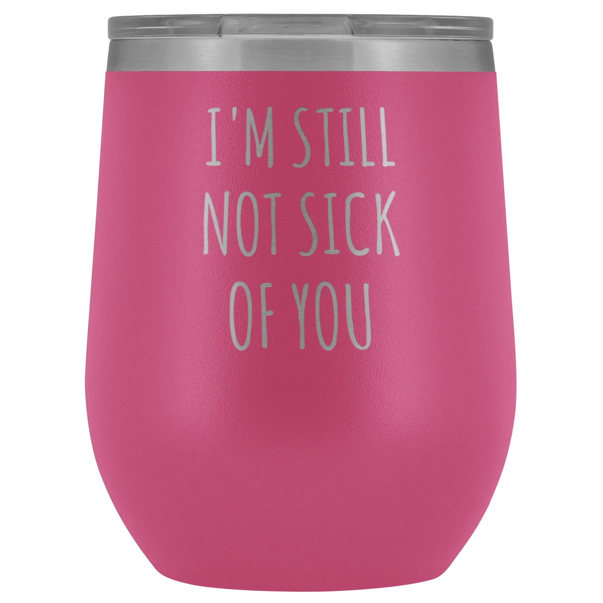 Girlfriend Valentine's Day Gift Wife Anniversary Gifts Cute Stemless Stainless Steel Insulated Wine Tumbler Hot Cold BPA Free 12oz Travel Cup
