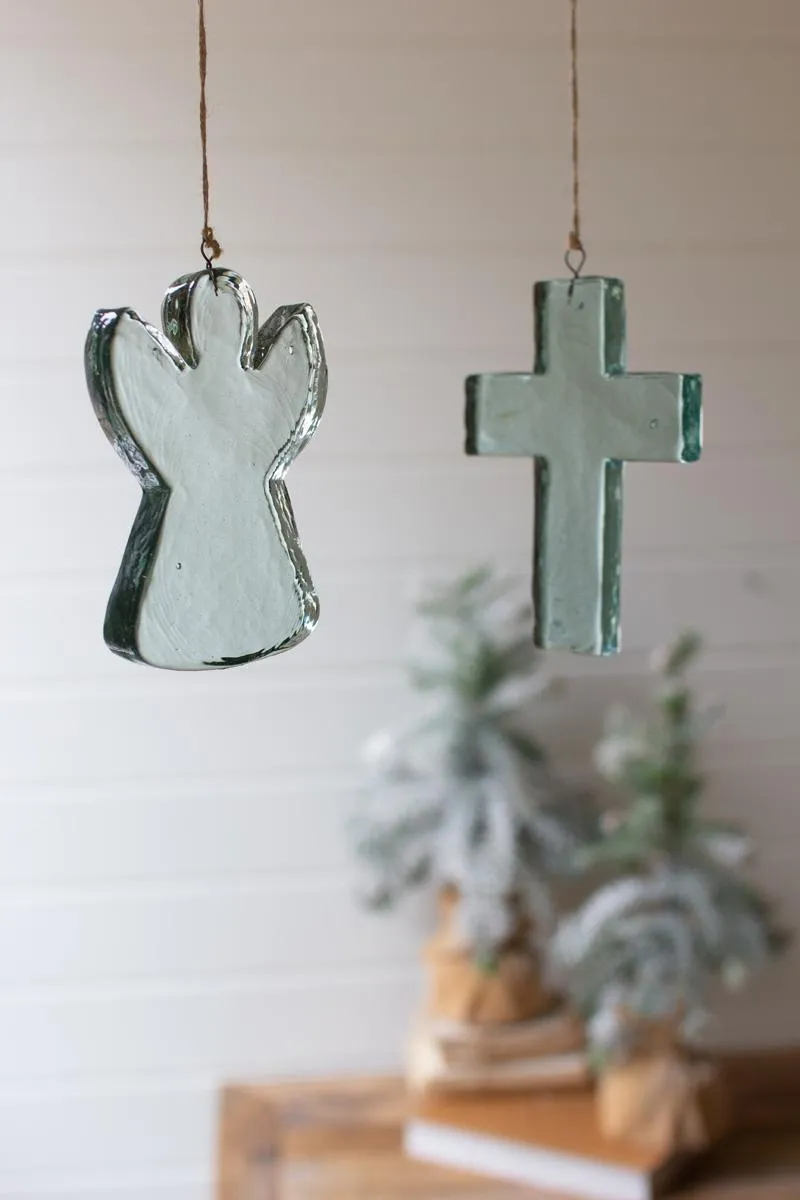 Glass Cross Suncatcher (Pack of 4)