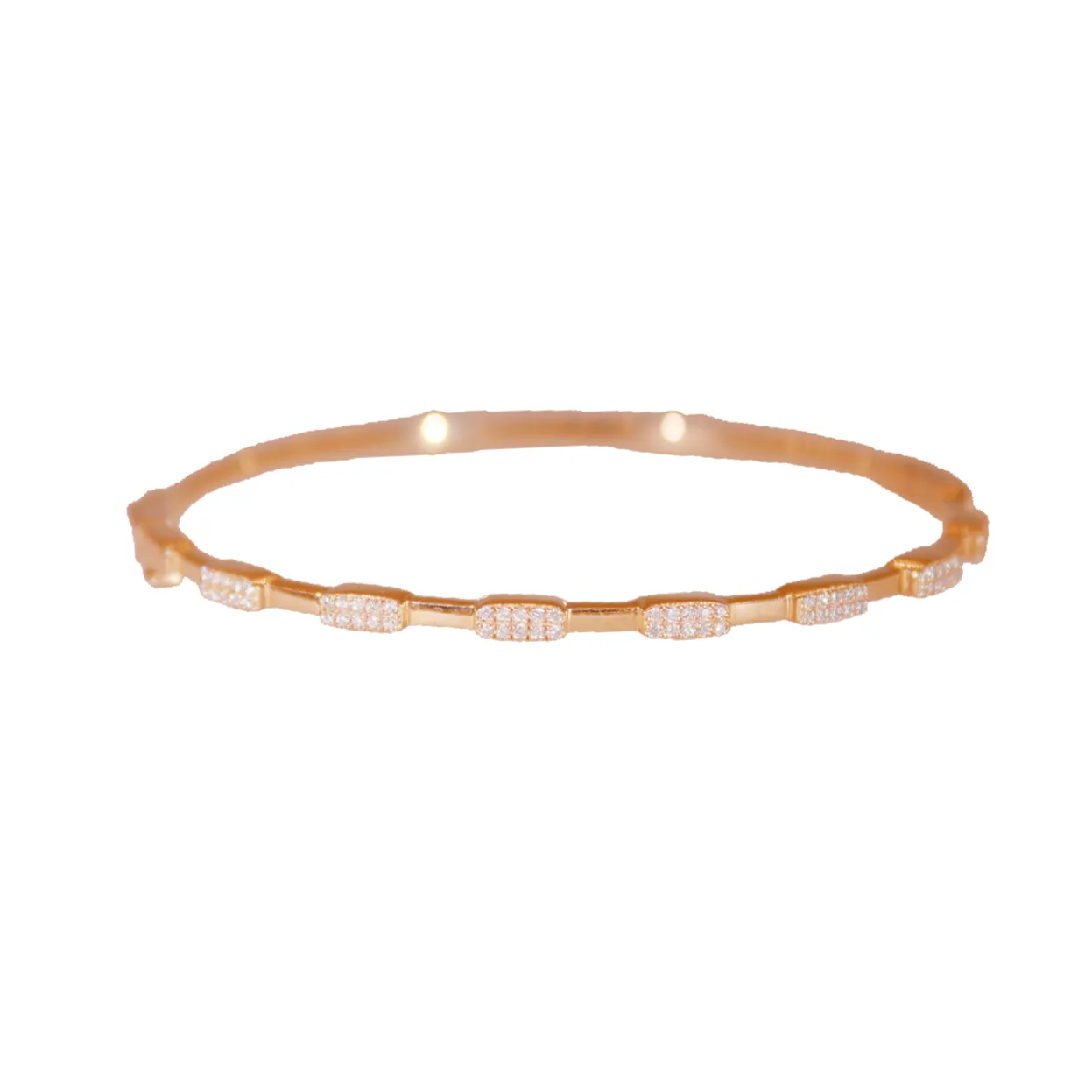 Gold Bangle with Diamonds