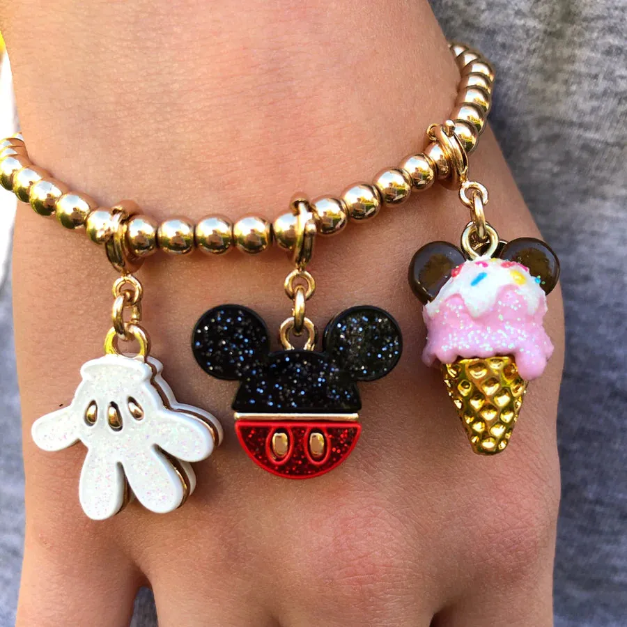 Gold Mickey Ice Cream Charm