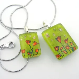 Golden Poppies Small Pendant Necklace