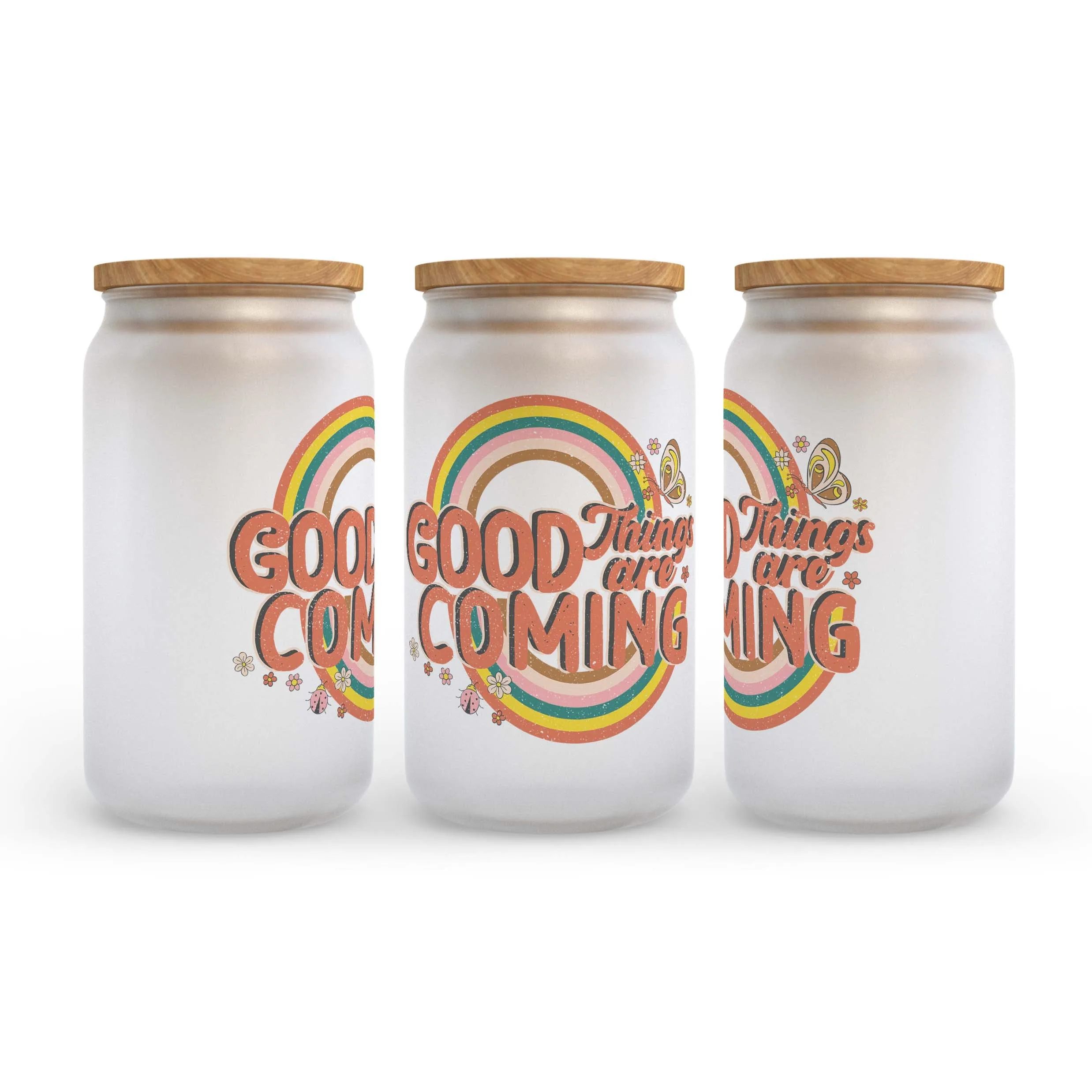 Good Things Are Coming Frosted Glass Can Tumbler